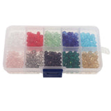 Maxbell Maxbell 500pcs Mixed Colors 6mm Crystal Glass Rondelle Faceted Loose Spacer Beads