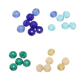 Maxbell Maxbell 500pcs Mixed Colors 6mm Crystal Glass Rondelle Faceted Loose Spacer Beads
