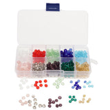 Maxbell Maxbell 500pcs Mixed Colors 6mm Crystal Glass Rondelle Faceted Loose Spacer Beads