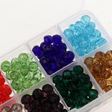 Maxbell Maxbell 300pcs Mixed Colors 8mm Crystal Glass Rondelle Faceted Loose Spacer Beads