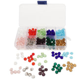 Maxbell Maxbell 300pcs Mixed Colors 8mm Crystal Glass Rondelle Faceted Loose Spacer Beads