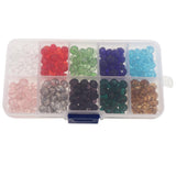 Maxbell Maxbell 300pcs Mixed Colors 8mm Crystal Glass Rondelle Faceted Loose Spacer Beads