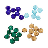 Maxbell Maxbell 300pcs Mixed Colors 8mm Crystal Glass Rondelle Faceted Loose Spacer Beads