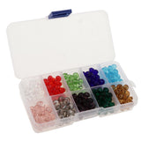 Maxbell Maxbell 300pcs Mixed Colors 8mm Crystal Glass Rondelle Faceted Loose Spacer Beads