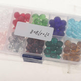 Maxbell Maxbell 150pcs Mixed Colors 10mm Crystal Glass Rondelle Faceted Loose Spacer Beads
