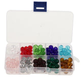 Maxbell Maxbell 150pcs Mixed Colors 10mm Crystal Glass Rondelle Faceted Loose Spacer Beads