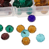 Maxbell Maxbell 150pcs Mixed Colors 10mm Crystal Glass Rondelle Faceted Loose Spacer Beads