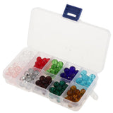 Maxbell Maxbell 150pcs Mixed Colors 10mm Crystal Glass Rondelle Faceted Loose Spacer Beads
