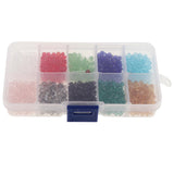 Maxbell 1000pcs Mixed Colors 4mm Crystal Glass Rondelle Faceted Loose Spacer Beads