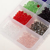 Maxbell 1000pcs Mixed Colors 4mm Crystal Glass Rondelle Faceted Loose Spacer Beads - Aladdin Shoppers