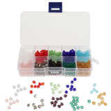 Maxbell 1000pcs Mixed Colors 4mm Crystal Glass Rondelle Faceted Loose Spacer Beads - Aladdin Shoppers