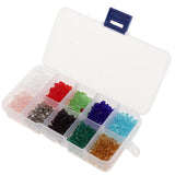 Maxbell 1000pcs Mixed Colors 4mm Crystal Glass Rondelle Faceted Loose Spacer Beads - Aladdin Shoppers