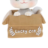 Maxbell Cute Cartoon Lucky Cat Nodding Figure Doll Toy Home Decor Car Ornament Gift