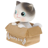 Maxbell Cute Cartoon Lucky Cat Nodding Figure Doll Toy Home Decor Car Ornament Gift