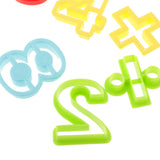 Maxbell 15Pcs Plastic Digital Symbol Dough Clay Mold Set Kids Early Educational Toy