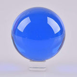 Maxbell Maxbell 50mm Blue Crystal Ball Decorative Ball Art Decor Photography Prop No Stand