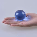 Maxbell Maxbell 50mm Blue Crystal Ball Decorative Ball Art Decor Photography Prop No Stand