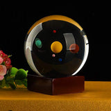 Maxbell 80mm Clear Solar System Crystal Ball Art Decor Photography Prop No Stand
