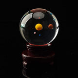 Maxbell 80mm Clear Solar System Crystal Ball Art Decor Photography Prop No Stand