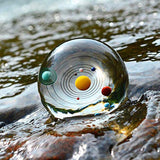 Maxbell 80mm Clear Solar System Crystal Ball Art Decor Photography Prop No Stand