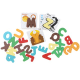 Maxbell Maxbell Wooden Alphabet Model & Animal Card Recognition Kit Kids Educational Toy