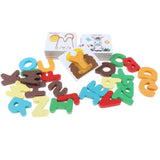 Maxbell Maxbell Wooden Alphabet Model & Animal Card Recognition Kit Kids Educational Toy