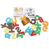 Maxbell Maxbell Wooden Alphabet Model & Animal Card Recognition Kit Kids Educational Toy