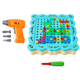 Maxbell Kids Durable Tool Bench Set with Electric Drill and Construction Accessories