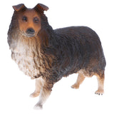 Maxbell Plastic Animal Model Figurines Kids Toy Home Decor Black Collie Shepherd Dog