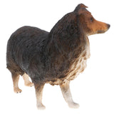 Maxbell Plastic Animal Model Figurines Kids Toy Home Decor Black Collie Shepherd Dog