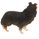 Maxbell Plastic Animal Model Figurines Kids Toy Home Decor Black Collie Shepherd Dog