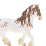 Maxbell 2Pcs Elven Horse with Flower Animal Model Figurines Kids Toy Home Decor
