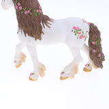 Maxbell 2Pcs Elven Horse with Flower Animal Model Figurines Kids Toy Home Decor