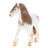 Maxbell 2Pcs Elven Horse with Flower Animal Model Figurines Kids Toy Home Decor