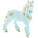 Maxbell 2Pcs Elven Horse with Flower Animal Model Figurines Kids Toy Home Decor