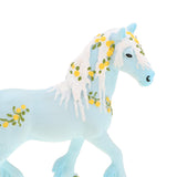 Maxbell 2Pcs Elven Horse with Flower Animal Model Figurines Kids Toy Home Decor