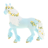 Maxbell 2Pcs Elven Horse with Flower Animal Model Figurines Kids Toy Home Decor