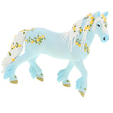 Maxbell 2Pcs Elven Horse with Flower Animal Model Figurines Kids Toy Home Decor