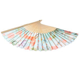 Maxbell Vintage Bamboo Hand Folding Fan Japanese Style Fan Craft for Kids - Cute