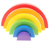 Maxbell Montessori Bee Cliping Box Set Rainbow Stacking Blocks Kids Wooden Toy