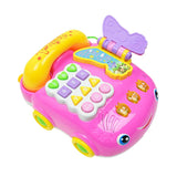 Maxbell Cartoon Telephone Vehicle Kids Pretend Play Early Educational Toy - Pink