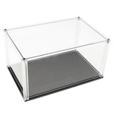 Maxbell 17x25.3x13cm Transparent Display Show Case with Black Base for Figures Model
