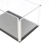 Maxbell 17x25.3x13cm Transparent Display Show Case with Black Base for Figures Model
