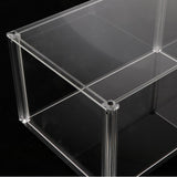 Maxbell 17x25.3x13cm Transparent Display Show Case with Black Base for Figures Model