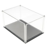 Maxbell 17x25.3x13cm Transparent Display Show Case with Black Base for Figures Model