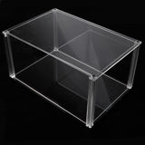 Maxbell 17x25.3x13cm Transparent Display Show Case with Black Base for Figures Model