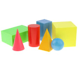 Maxbell Maxbell 7 pieces Plastic Geometric Solids - 3D geometry Block Manipulatives Mathematics Math Educational Student Toys