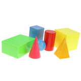 Maxbell Maxbell 7 pieces Plastic Geometric Solids - 3D geometry Block Manipulatives Mathematics Math Educational Student Toys