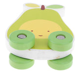 Maxbell Wooden Pull Along Toy Cartoon Fruit Walking Dragging Toy for Toddler Pear
