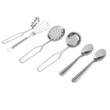 Maxbell 25PCS Colorful Kids Pretend Play Stainless Steel Cookware Kitchen Toy Set